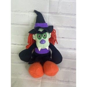 VTG 1986 Halloween Vampire Face Witch Plush Bean Doll Graphics International Inc
